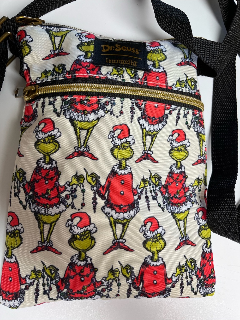 Loungefly X How The Grinch Stole Christmas Grinch Garland Passport Crossbody Bag